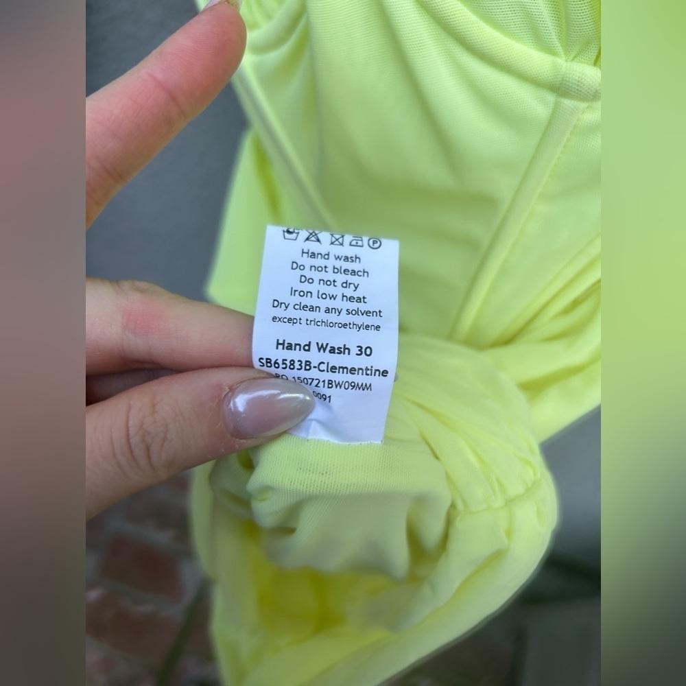 House of CB Clementine Mini Dress in Lime - Picture 13 of 14